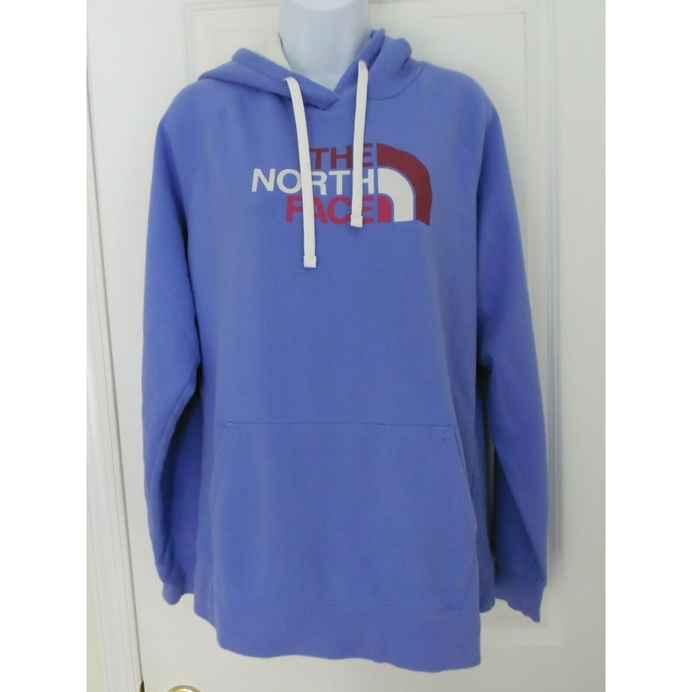 The North Face Womens Purple Logo Hoodie Sweatshirt XL TG Made in Mexico